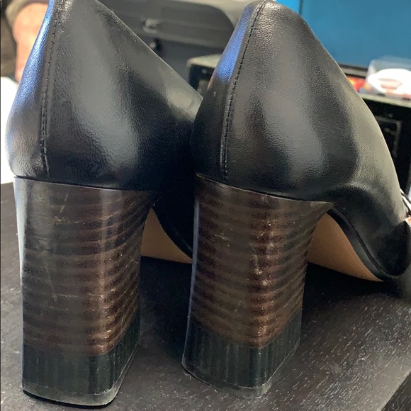 Zara leather V vamp seam block heel - Picture 6 of 6